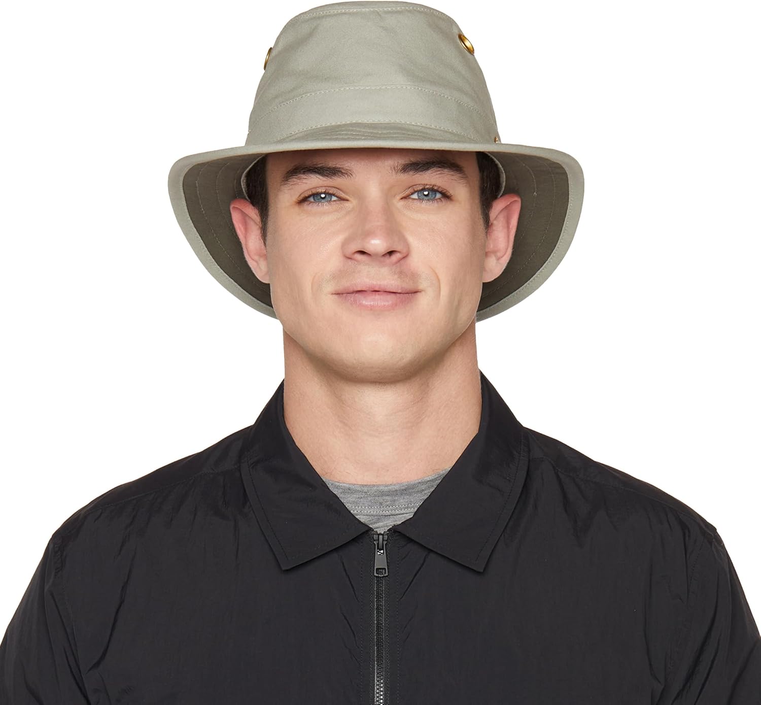 cotton canvas sun hat in warm neutral — classic adventure style — view 2