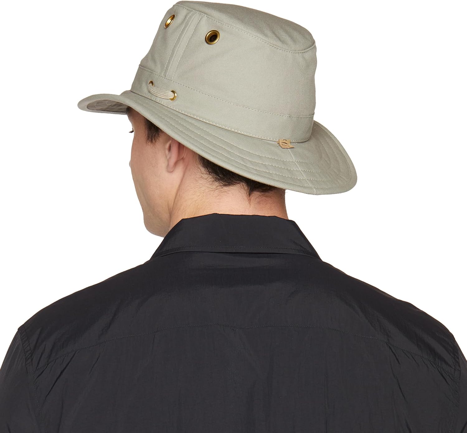 cotton canvas sun hat in warm neutral — classic adventure style — view 4
