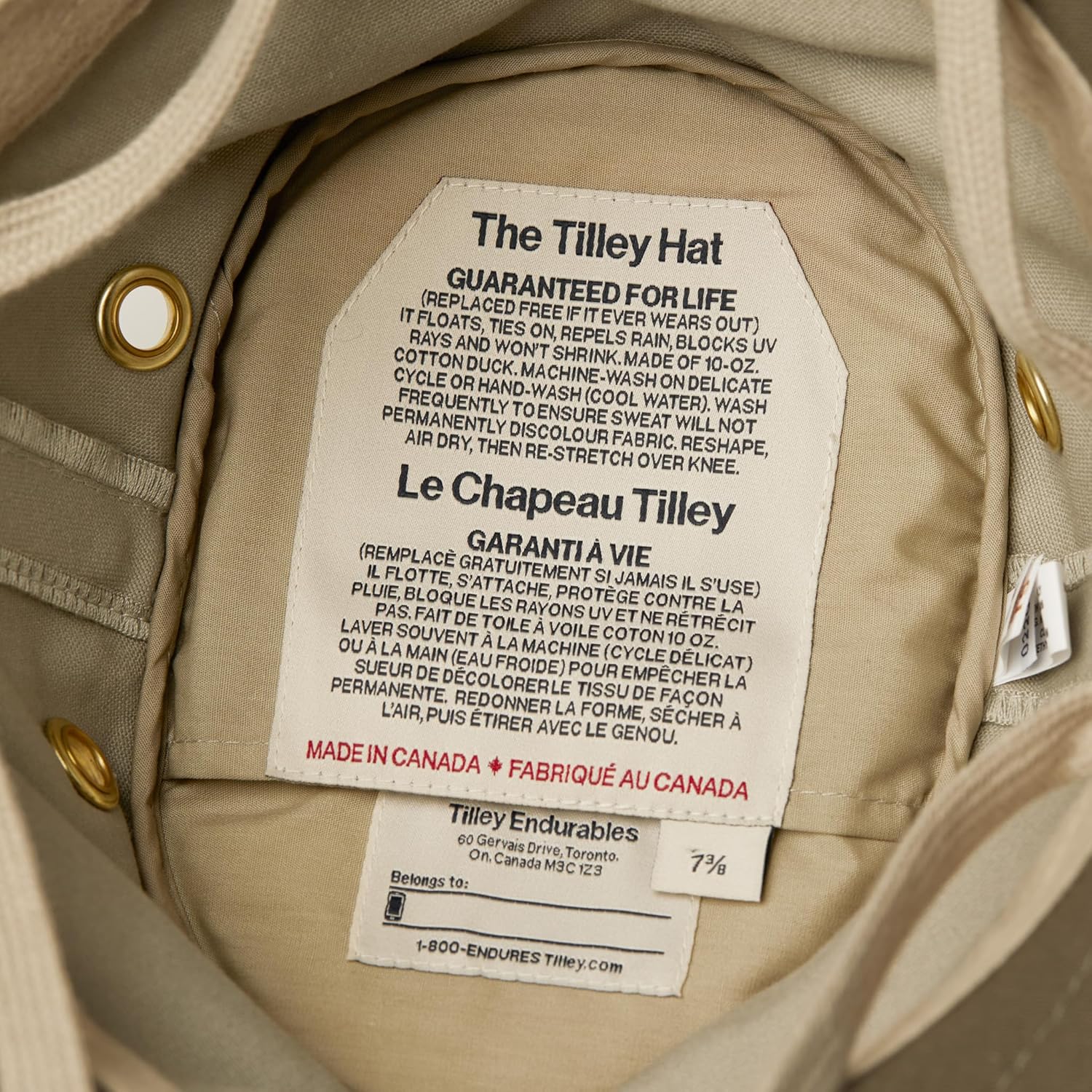 cotton canvas sun hat in warm neutral — classic adventure style — side
