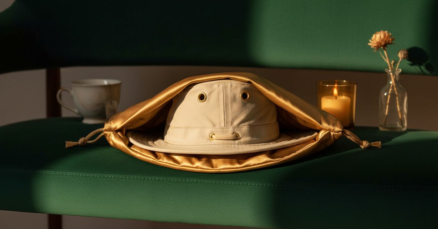 cotton canvas sun hat in warm neutral — classic adventure style — view 2
