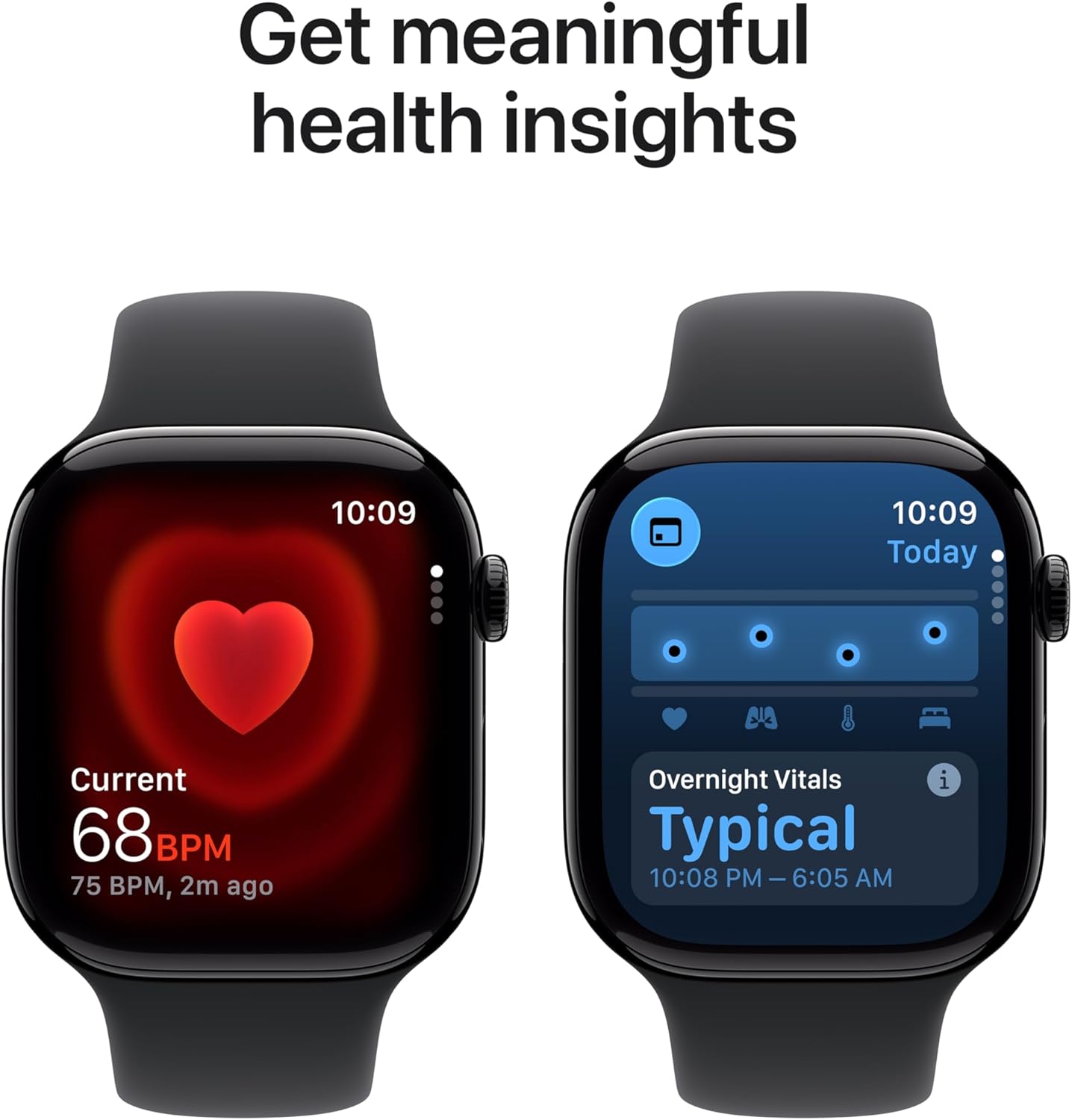 Black aluminum smartwatch with sport band — fitness tracking and health monitoring — view 4