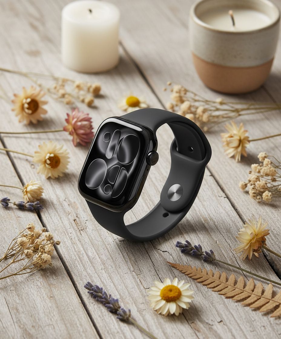 Black aluminum smartwatch with sport band — fitness tracking and health monitoring — view 3