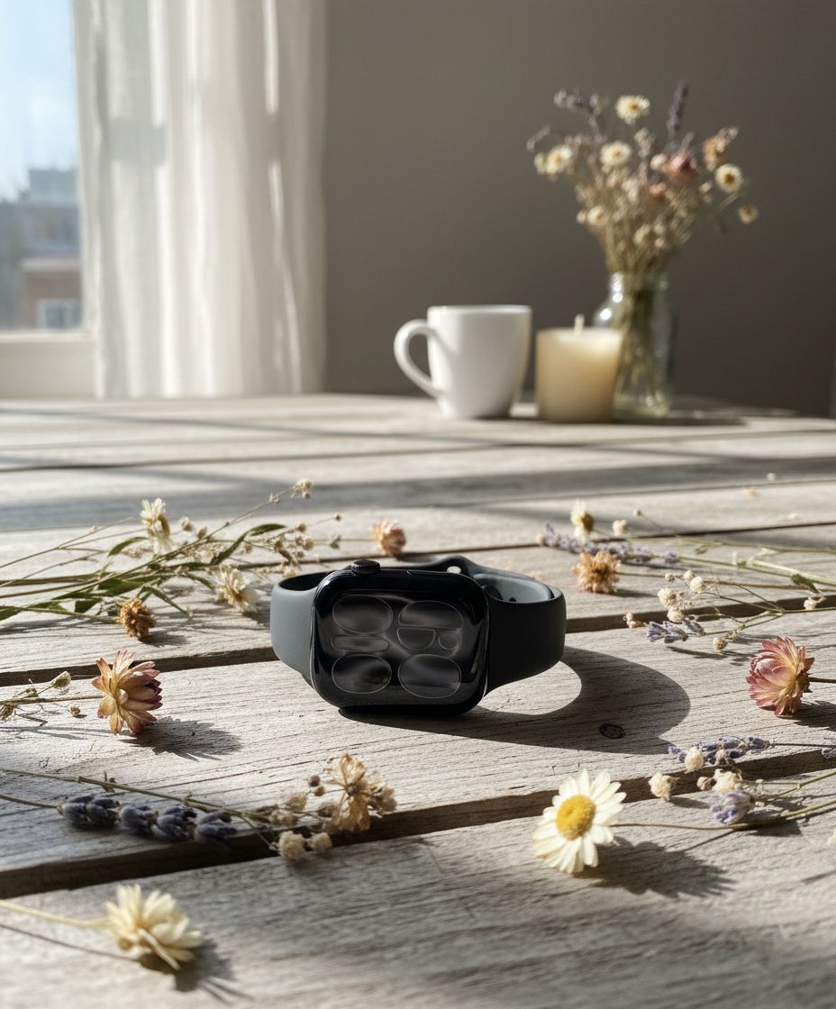 Black aluminum smartwatch with sport band — fitness tracking and health monitoring — view 7