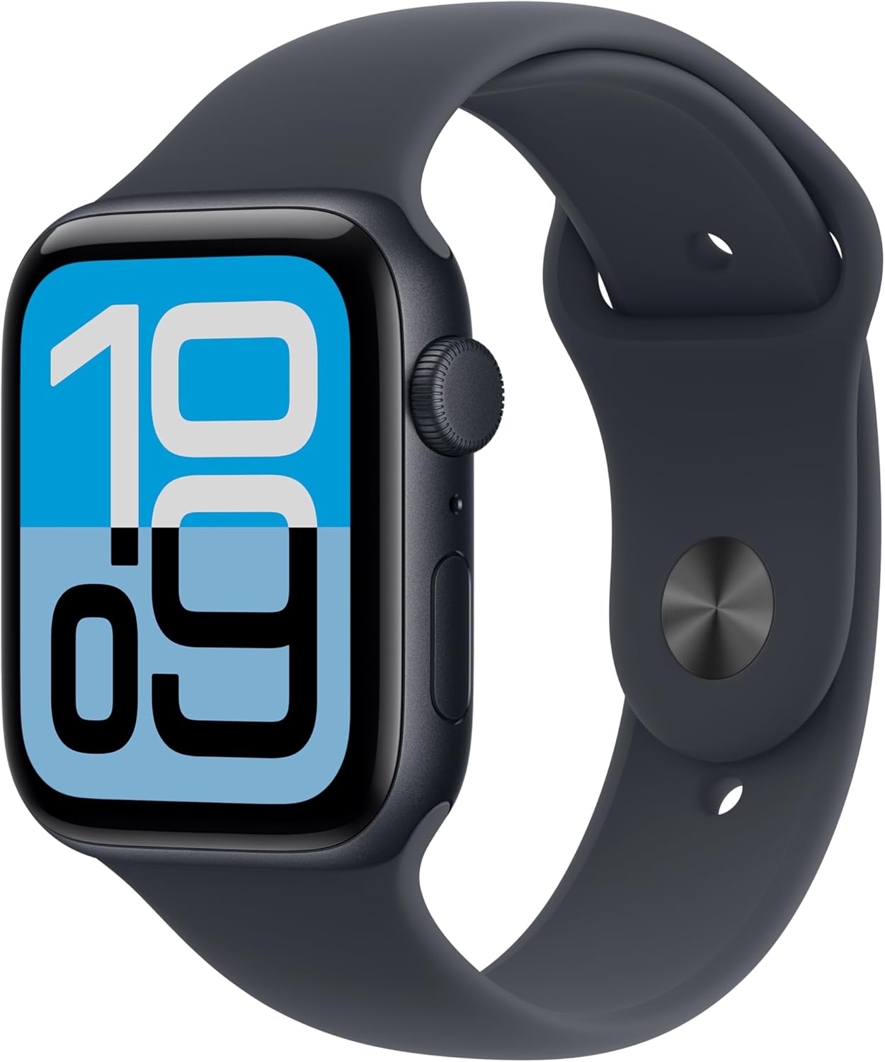 Starlight aluminum smartwatch with sport band — minimalist fitness tracker — front