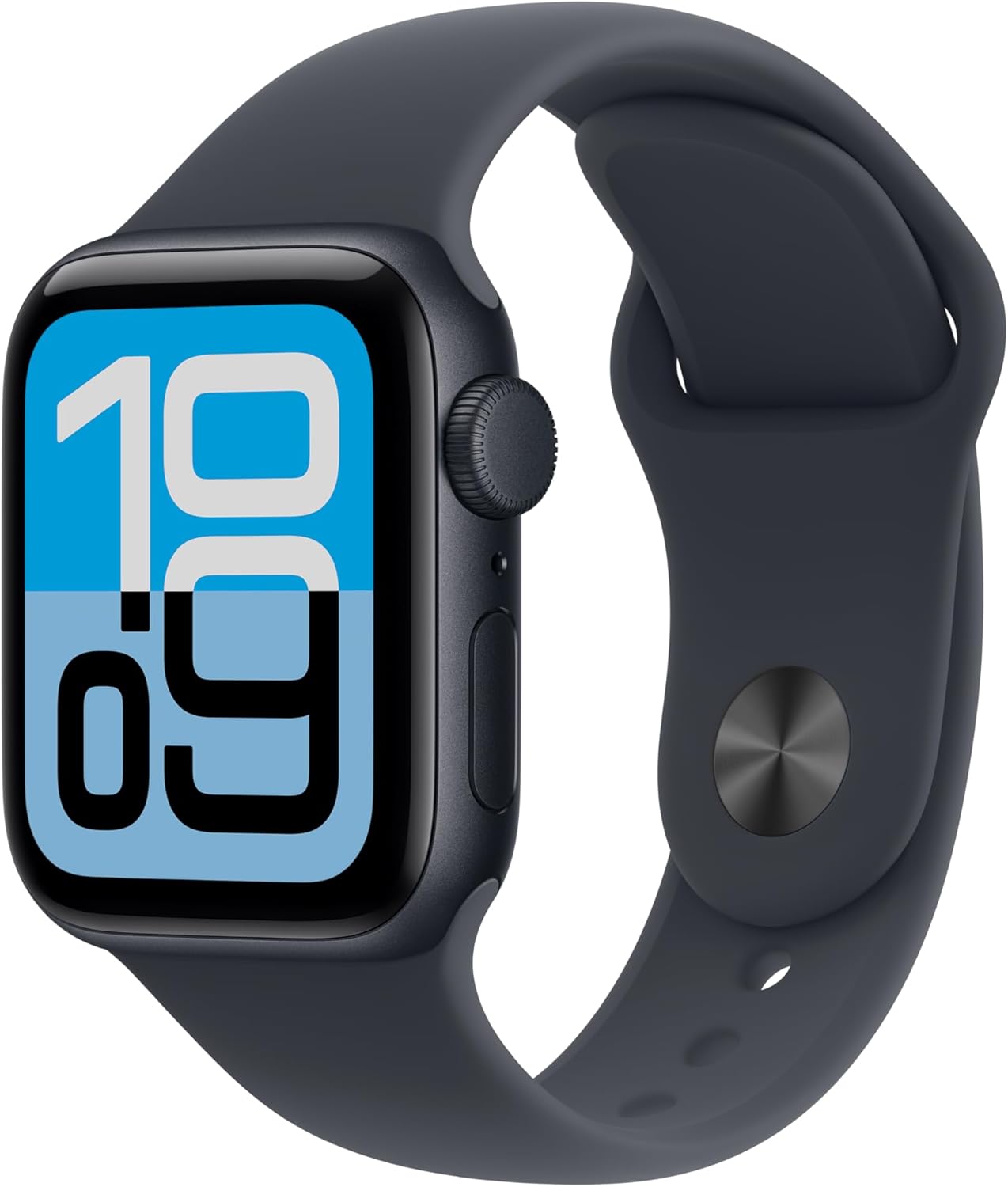 Midnight aluminum smartwatch with sport band — fitness and sleep tracking — view 1