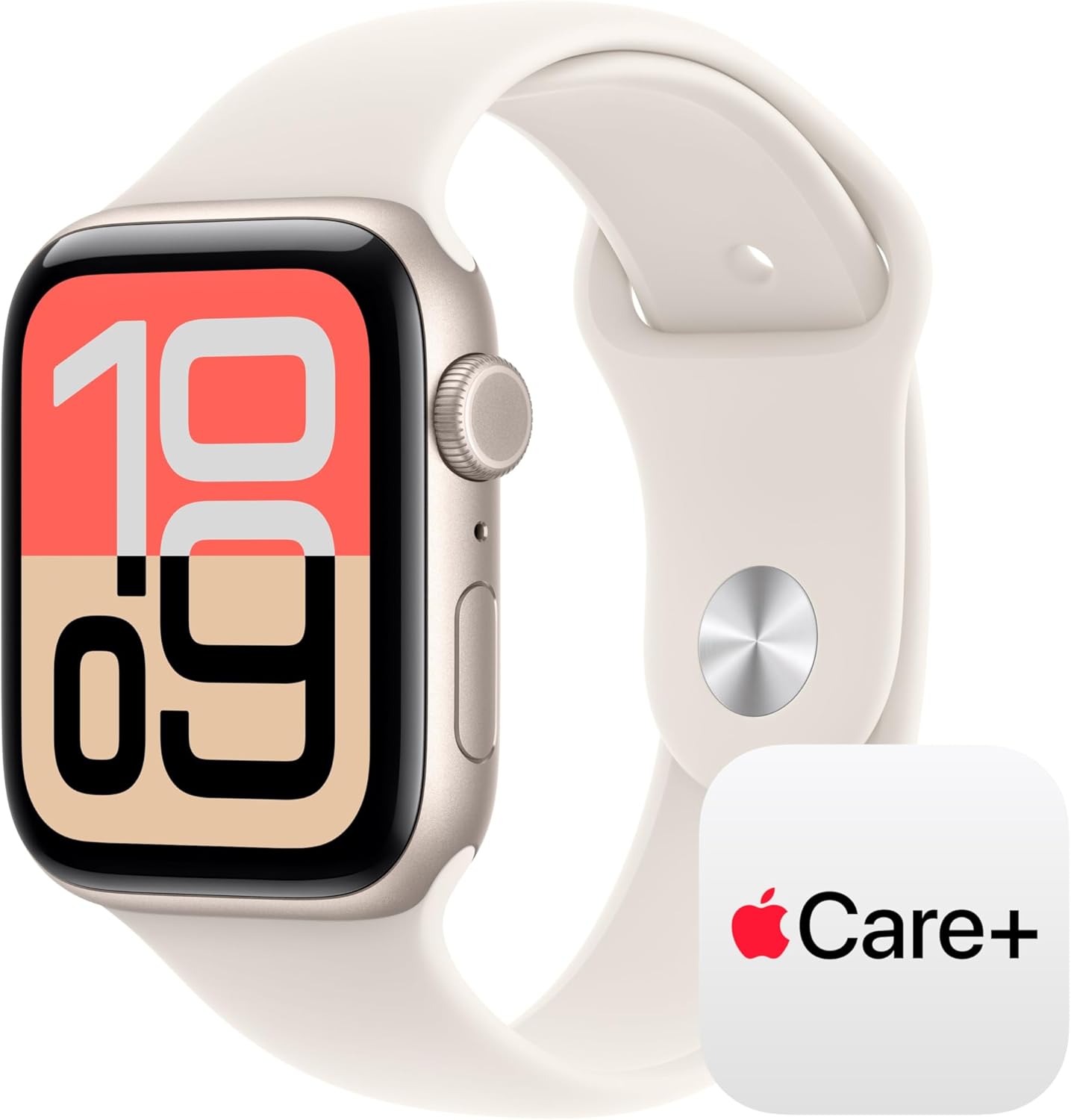 Midnight aluminum smartwatch with sport band — fitness and sleep tracking — back