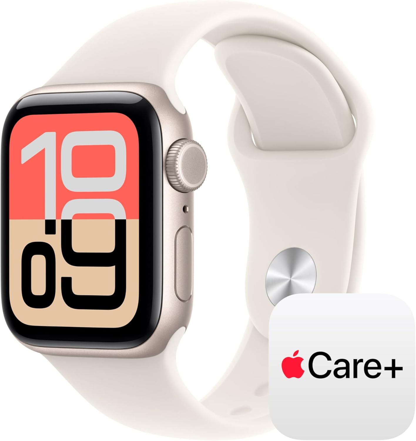 Midnight aluminum smartwatch with sport band — fitness and sleep tracking — detail