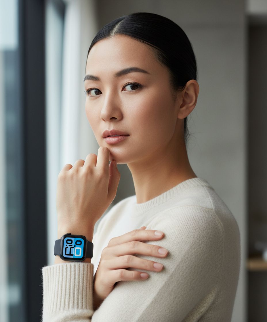 Midnight aluminum smartwatch with sport band — fitness and sleep tracking — view 1