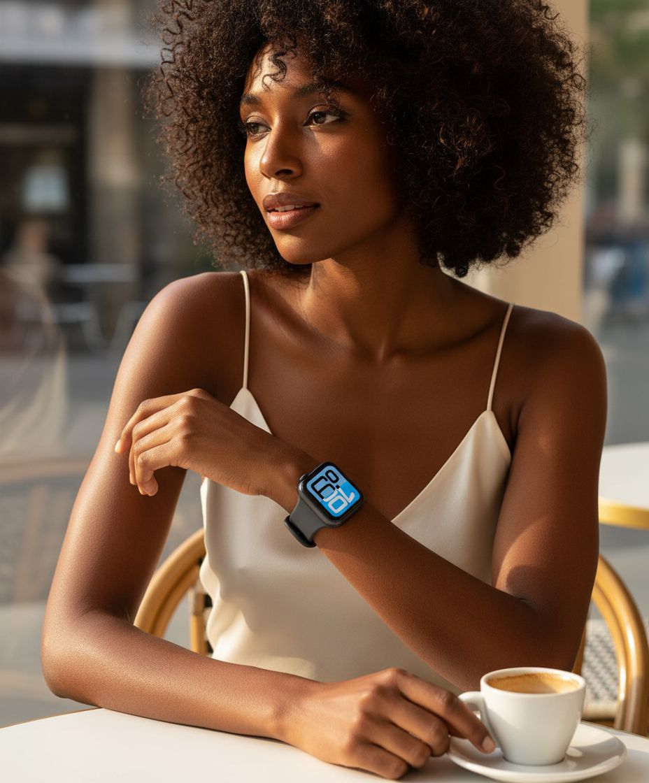 Midnight aluminum smartwatch with sport band — fitness and sleep tracking — view 3