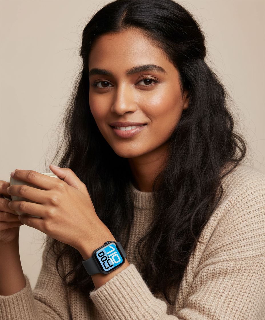 Midnight aluminum smartwatch with sport band — fitness and sleep tracking — view 6