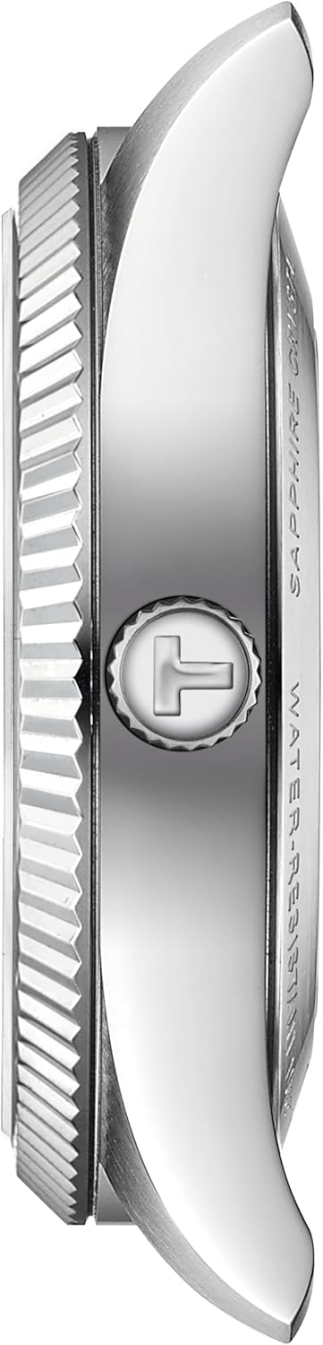 Swiss automatic watch in silver tones with stainless steel case, COSC certified — view 3