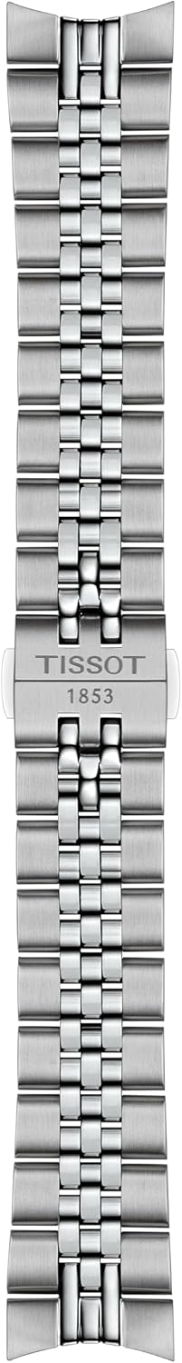 Swiss automatic watch in silver tones with stainless steel case, COSC certified — front