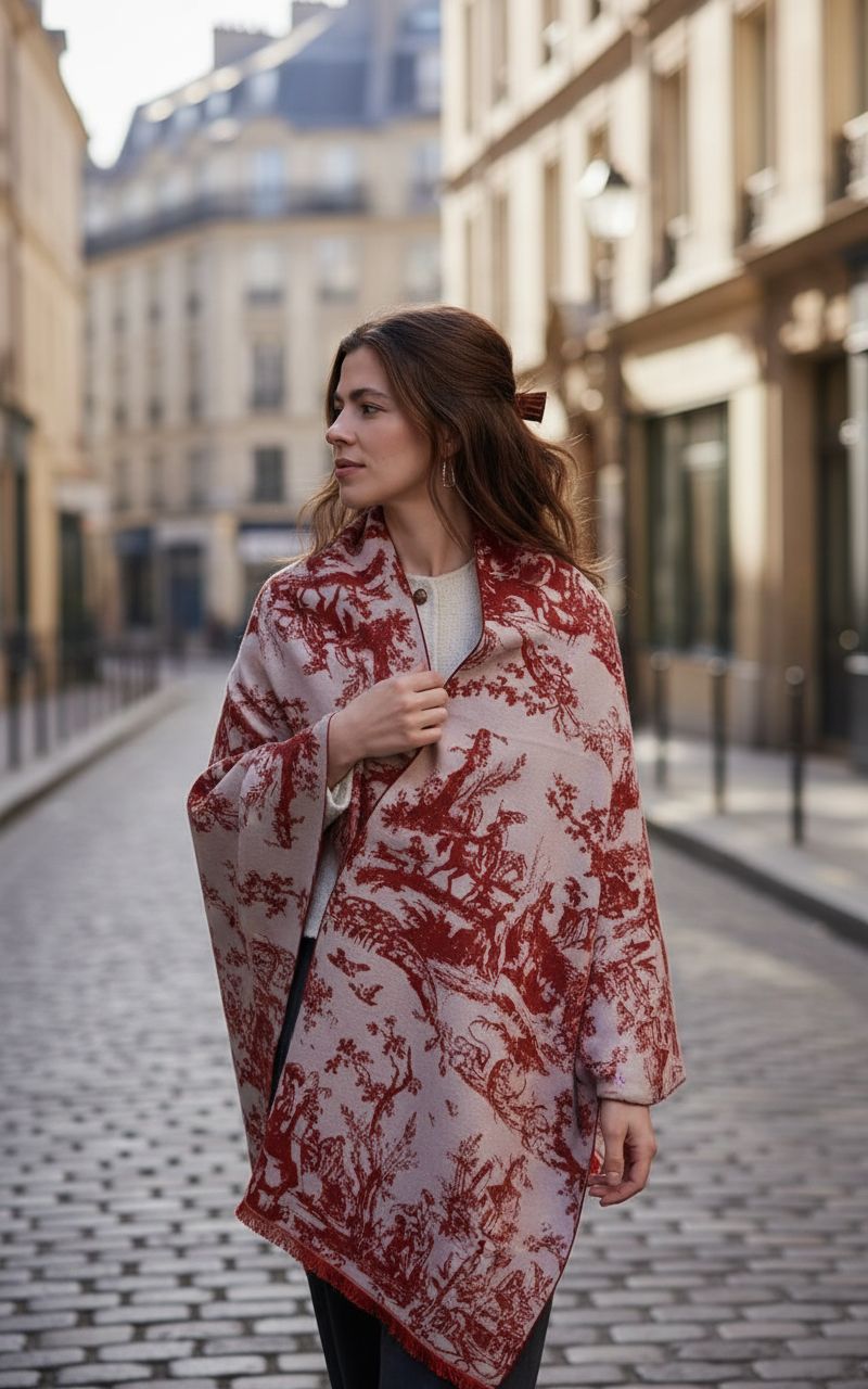 Acrylic blend wrap scarf in multi color — soft winter layering piece — view 4