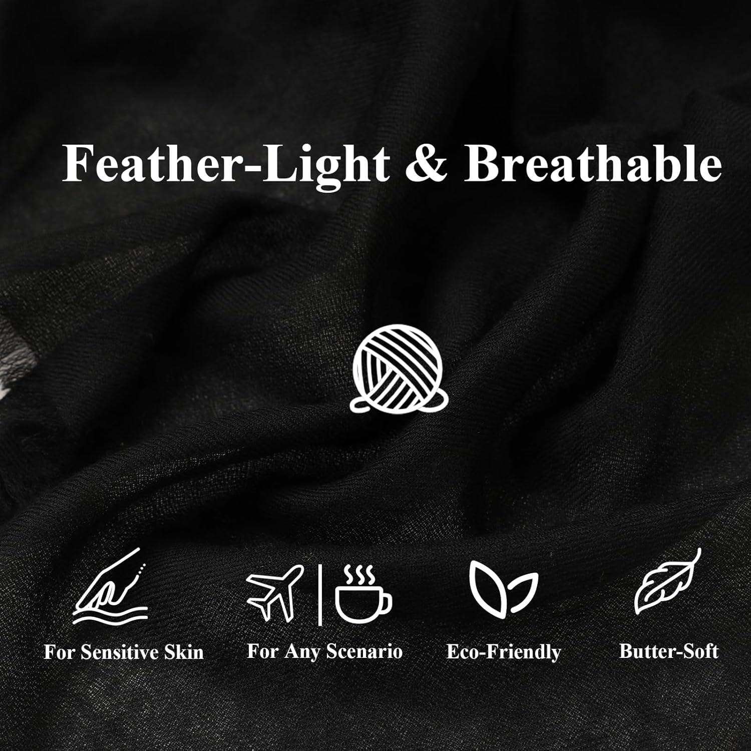 cashmere wrap shawl in multi color, featherlight luxury travel wrap — view 2