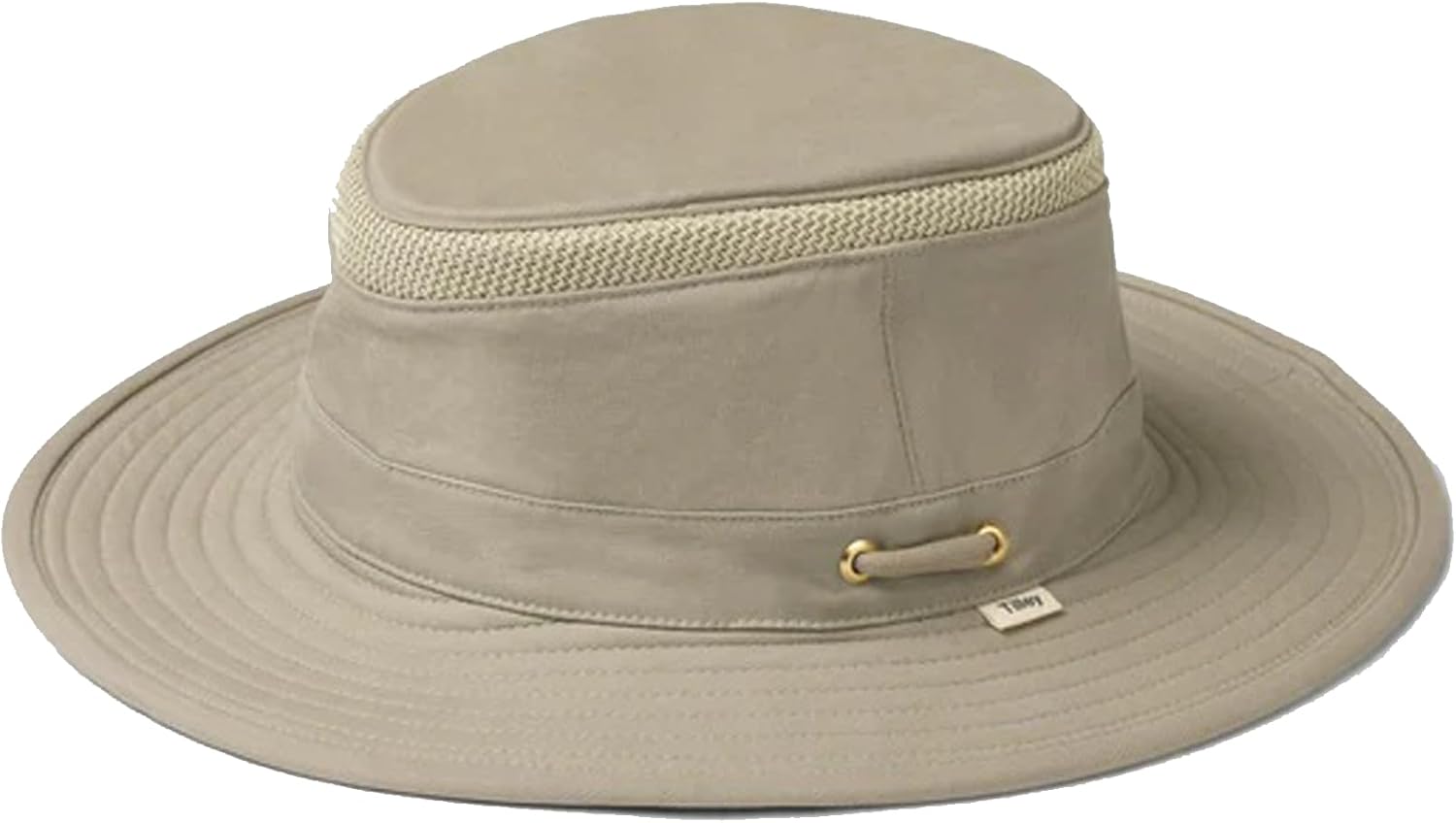 cotton canvas sun hat in warm neutral tone with wide brim and UPF protection — view 1