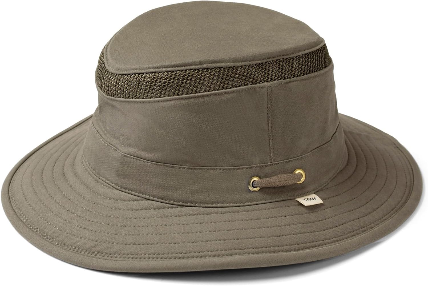 cotton canvas sun hat in warm neutral tone with wide brim and UPF protection — view 2