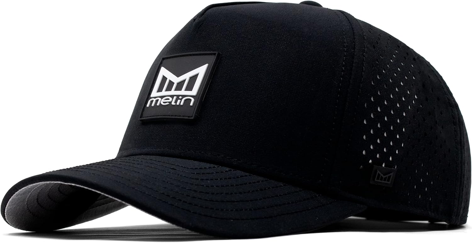 melin Odysea Stacked Hydro, Snapback Hats, Water-Resistant Baseball Caps for Men & Women, Golf, Running, or Workout Hat