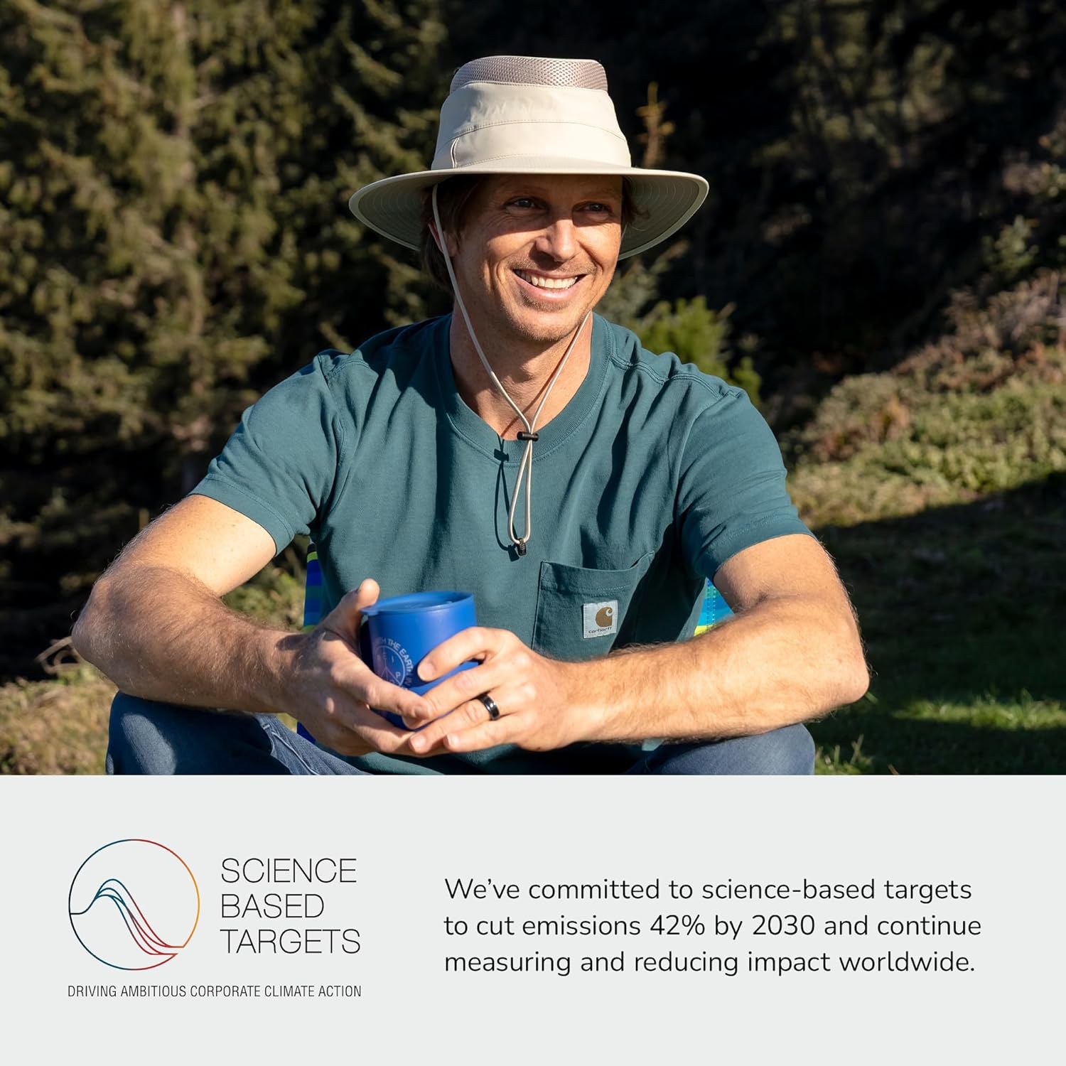 Nylon sun hat in neutral tone with wide brim for sun protection — view 3