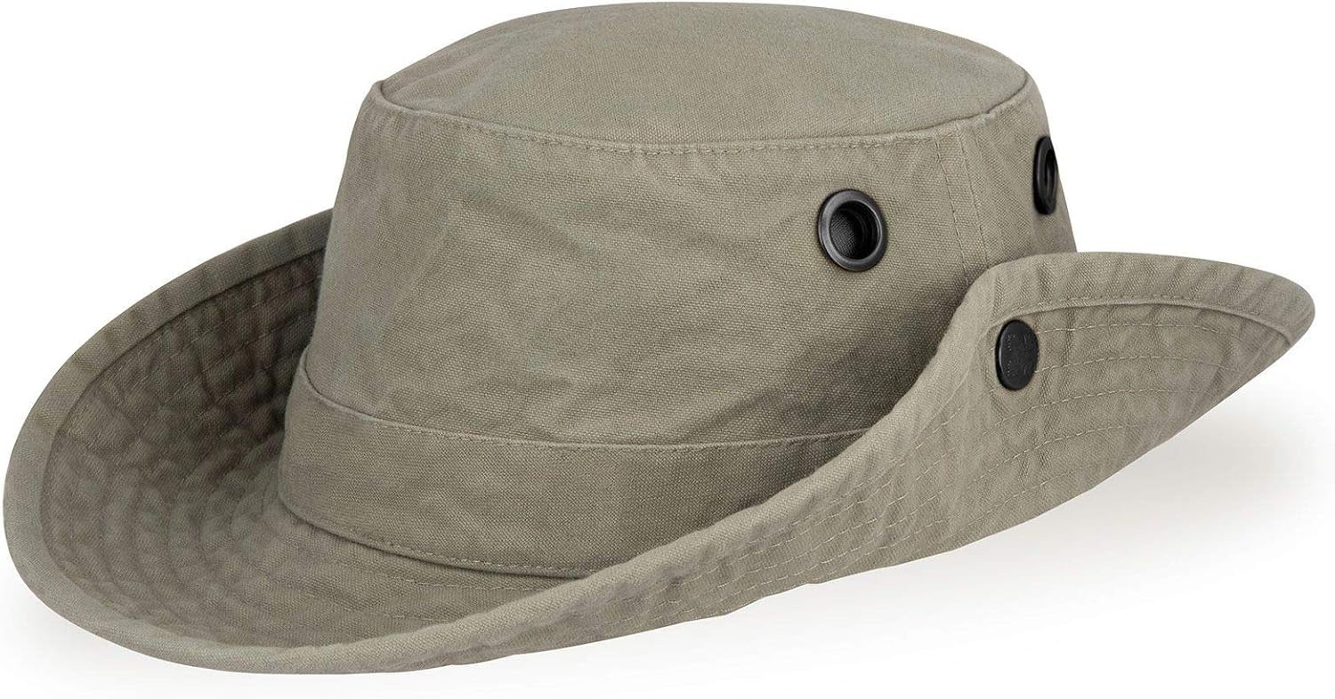 Cotton canvas sun hat in warm neutral — classic travel style — view 2