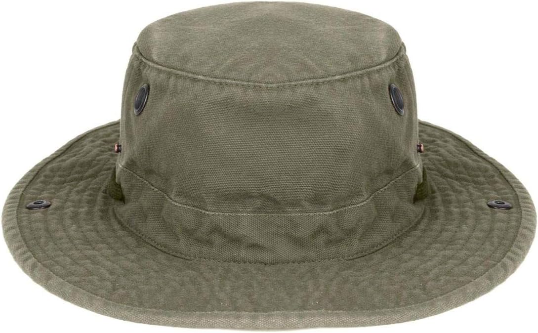 Cotton canvas sun hat in warm neutral — classic travel style — front