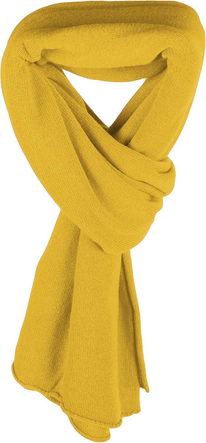 100% cashmere wrap scarf in neutral tone — hand-made Scottish craftsmanship — view 1
