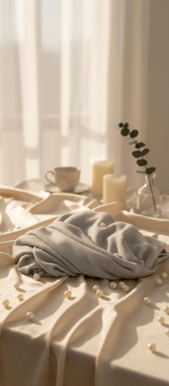 Gray cashmere travel wrap shawl, lightweight and versatile for winter — view 7