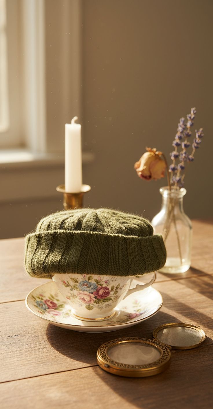 pure cashmere cable knit hat, gloves, and scarf set in warm neutral — view 4