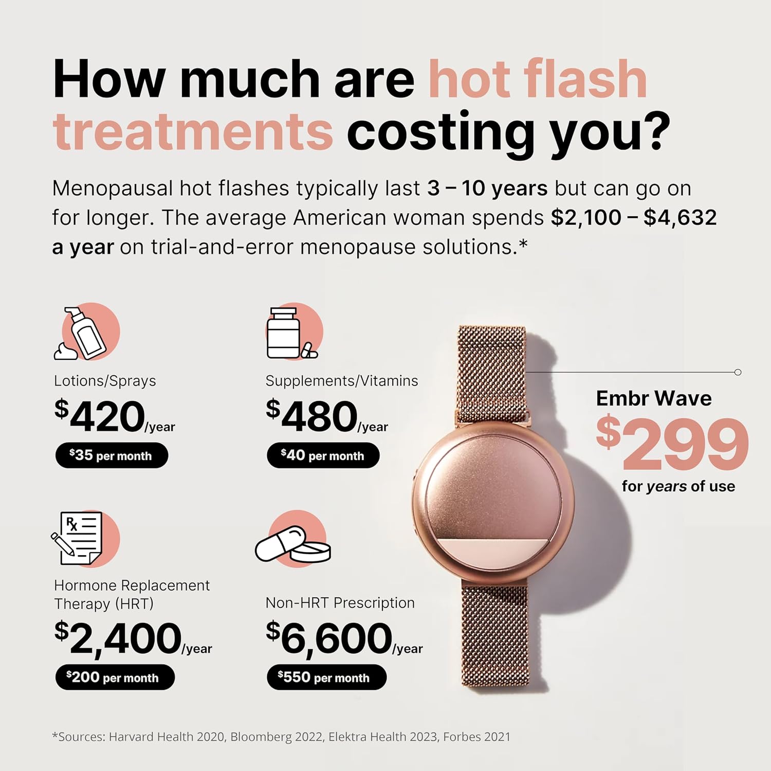 Rose gold thermal cooling bracelet with minimalist band design — side