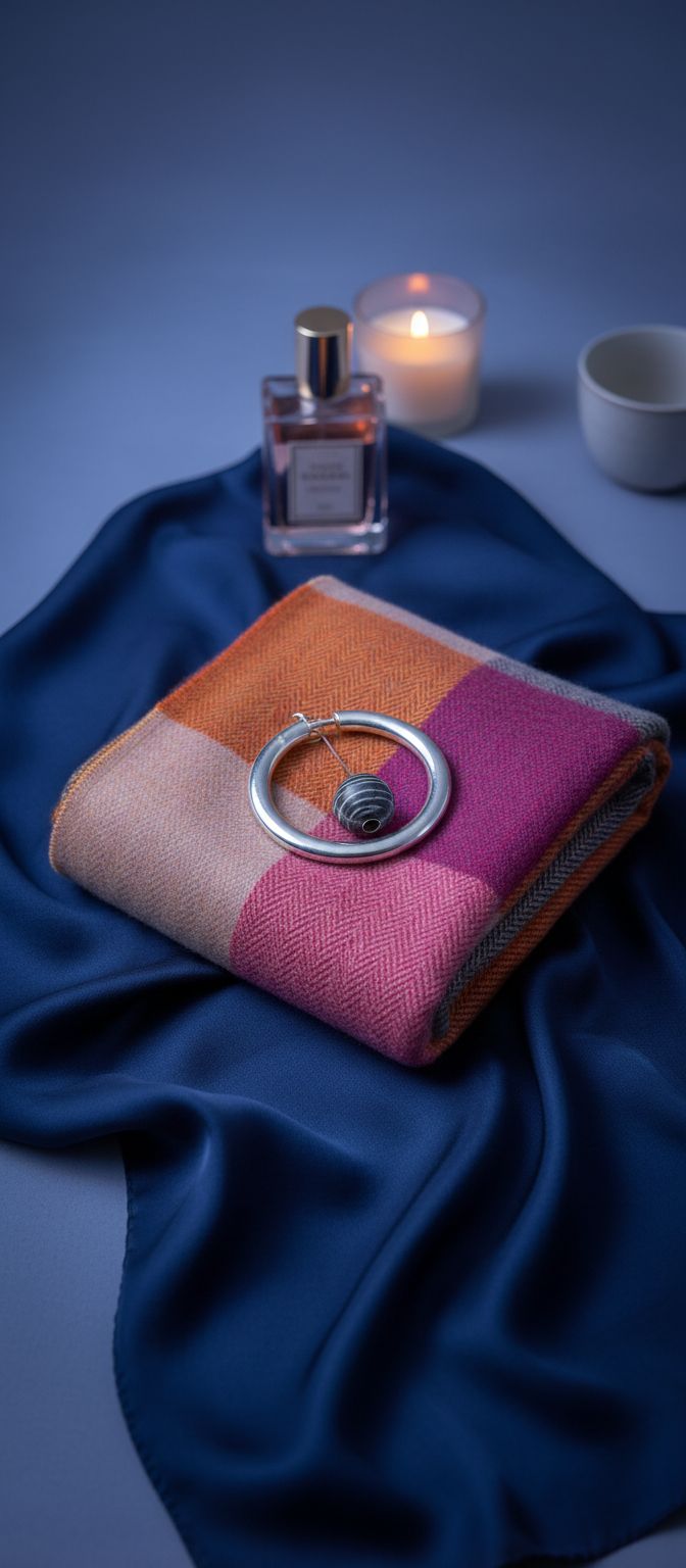 soft brushed merino wool scarf in multi color — handmade Irish luxury — view 5