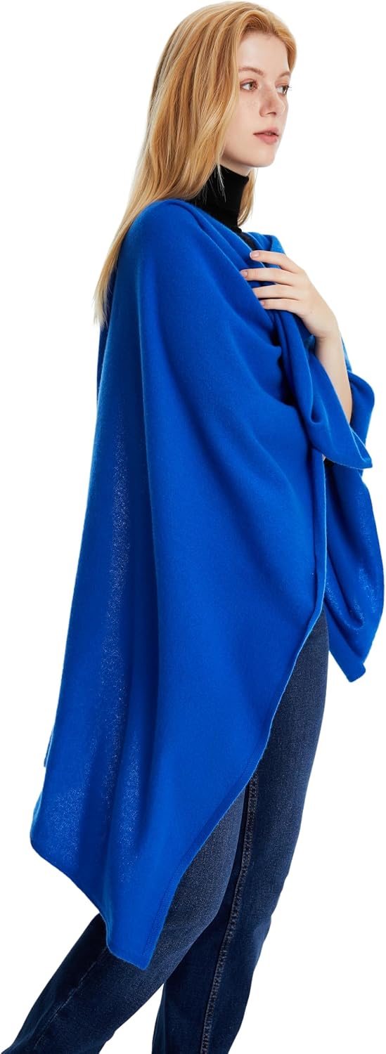 Oversized cashmere pashmina wrap in warm neutral tones with featherlight drape — view 3