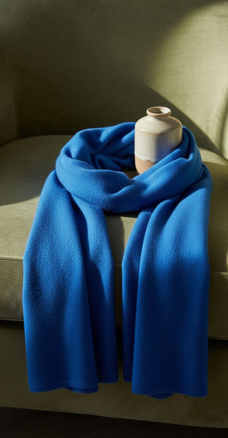 Oversized cashmere pashmina wrap in warm neutral tones with featherlight drape — view 7