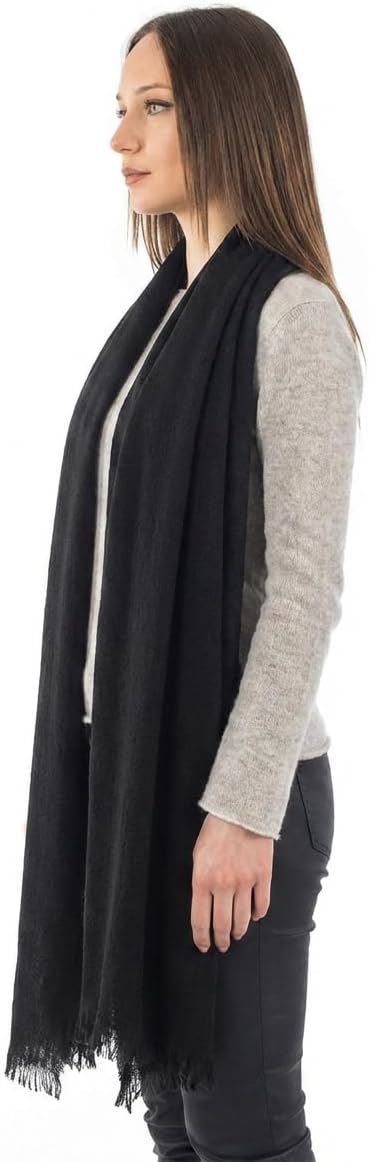 Cashmere pashmina wrap in warm neutral — lightweight wedding shawl — view 2