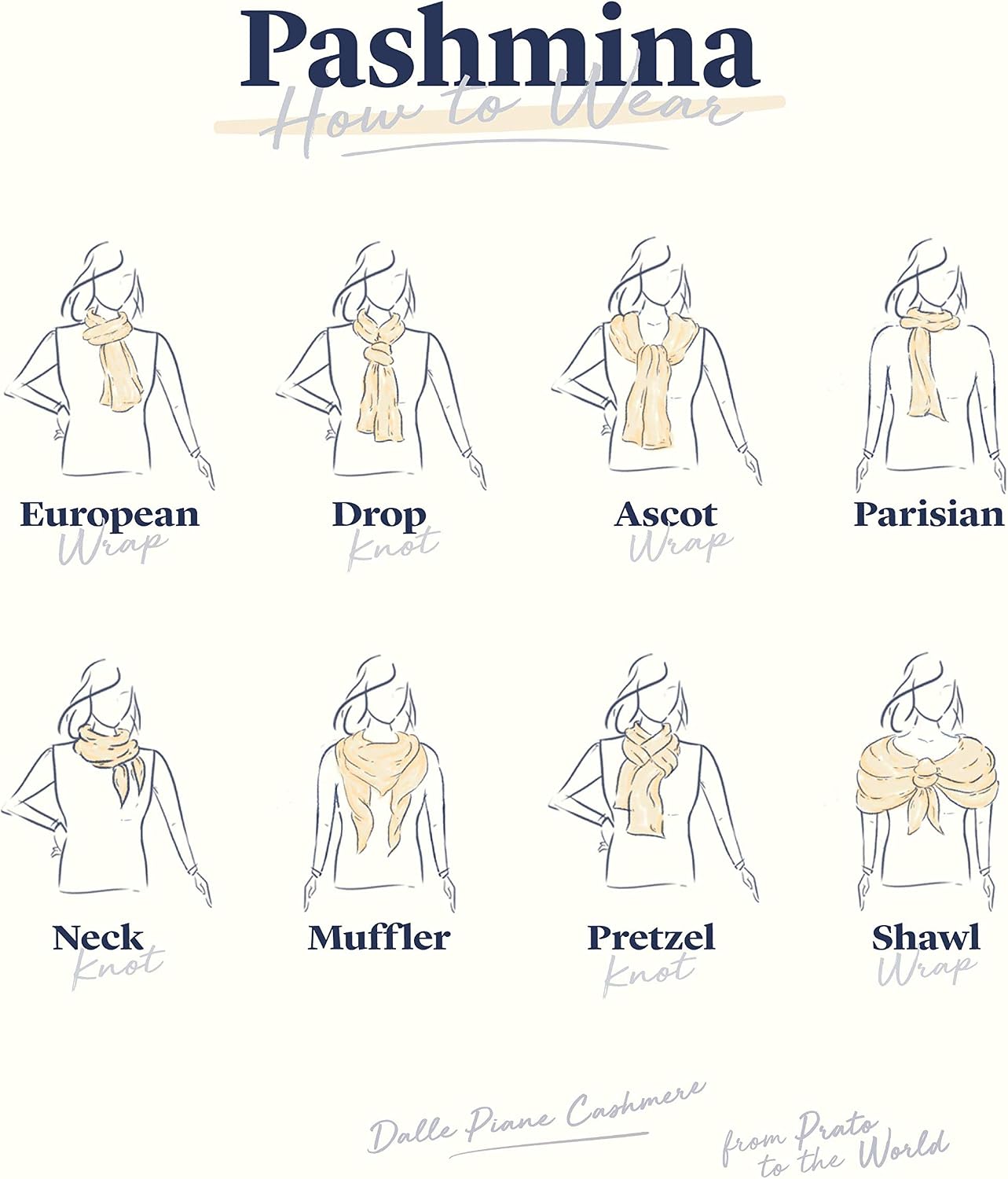 Cashmere pashmina wrap in warm neutral — lightweight wedding shawl — view 4