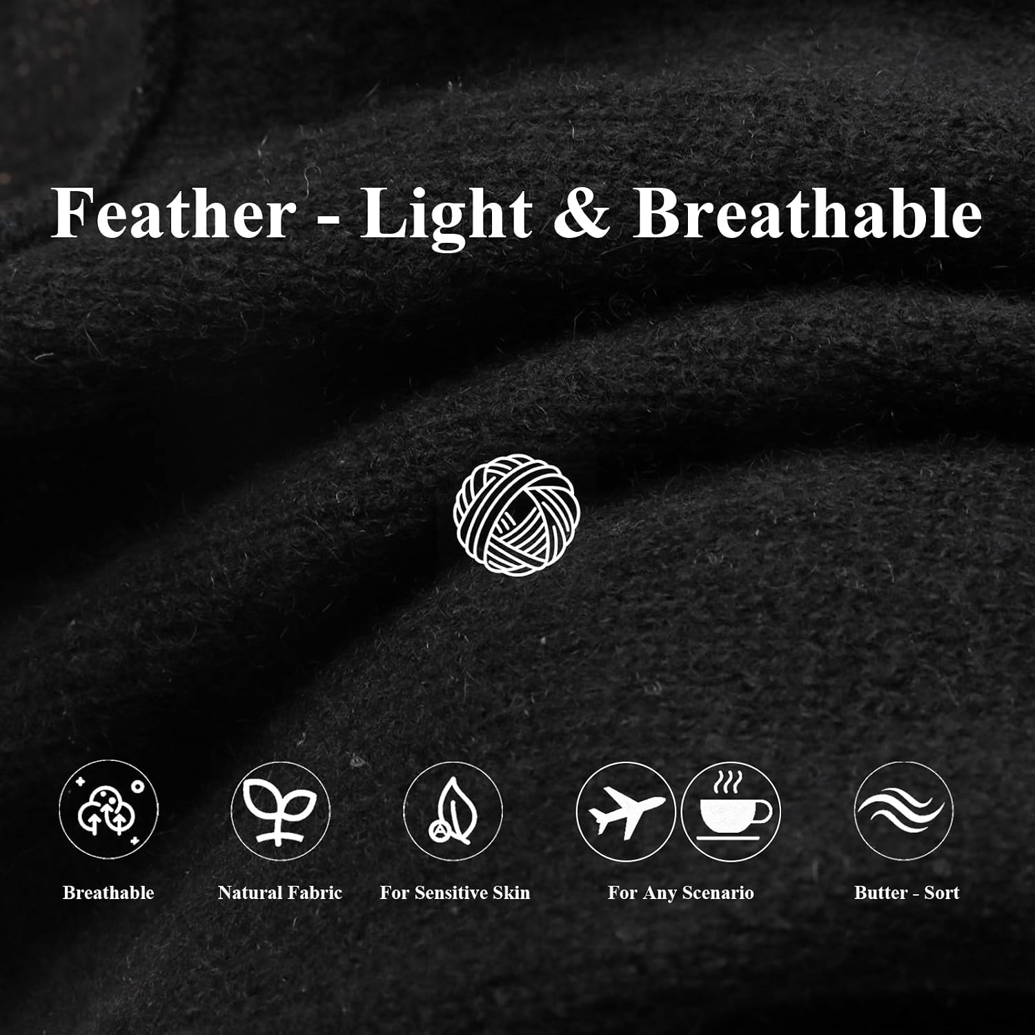 cashmere pashmina wrap in neutral tone — lightweight travel shawl — view 2