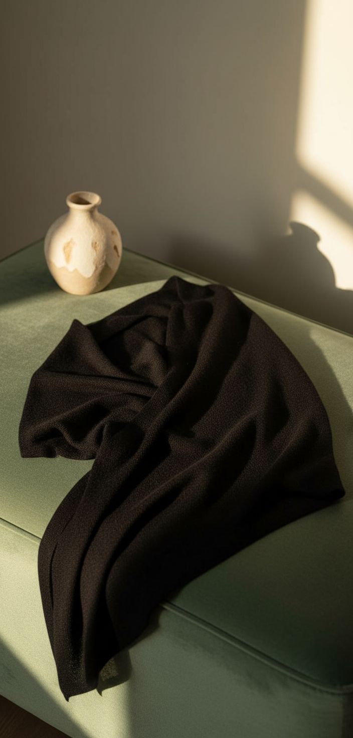 cashmere pashmina wrap in neutral tone — lightweight travel shawl — view 7