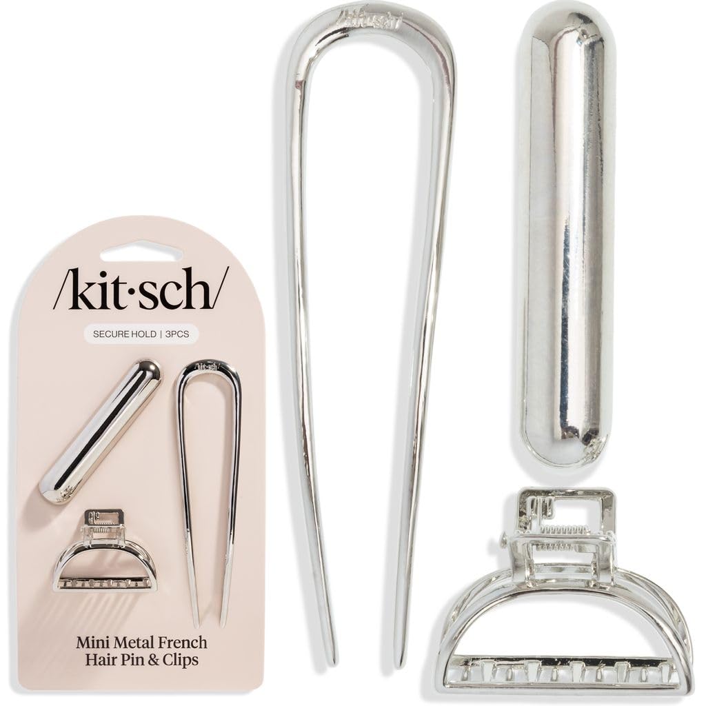 gold metal hair pin for women — secure everyday hold — back