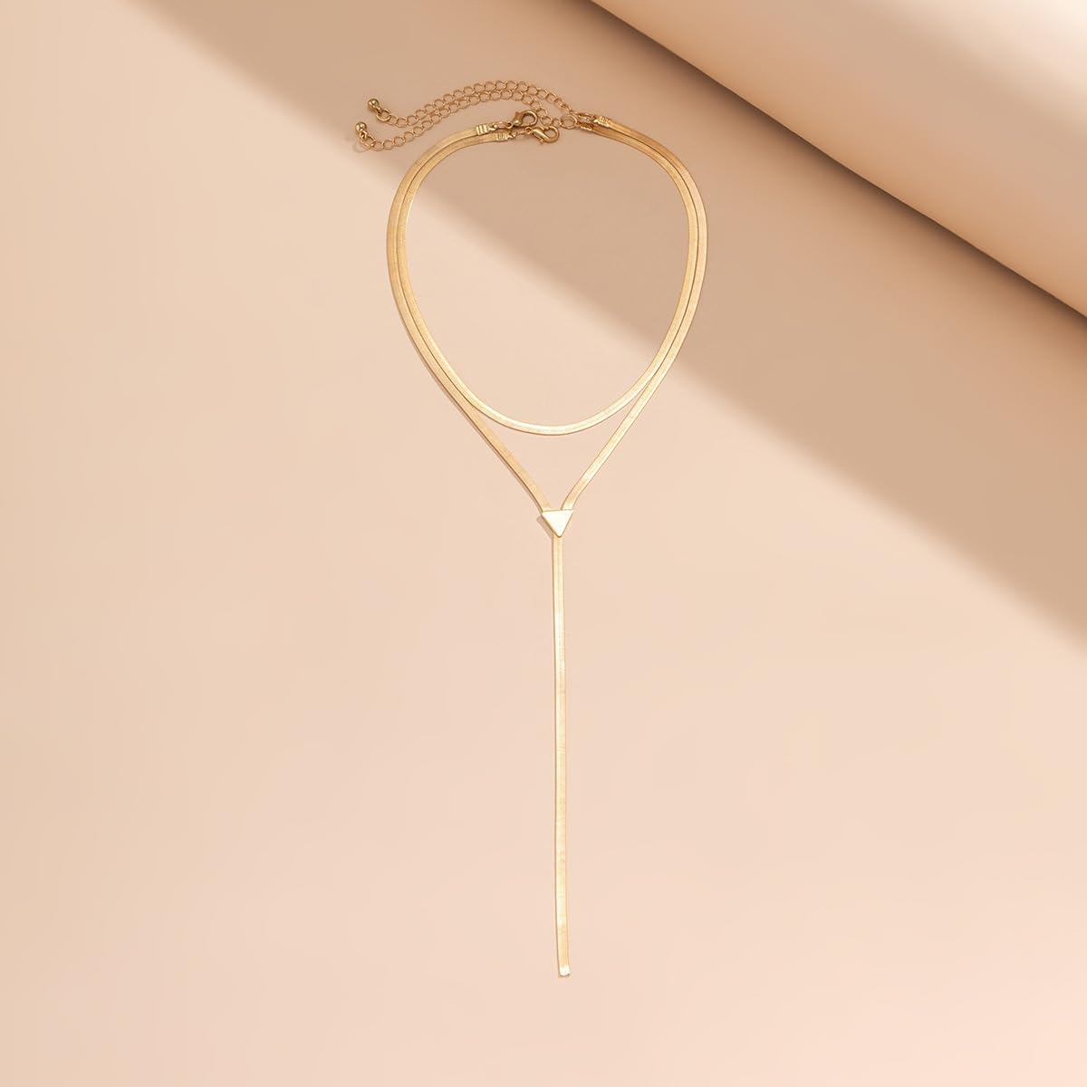 Chunky gold choker necklace with snake chain design, trendy statement piece — view 4