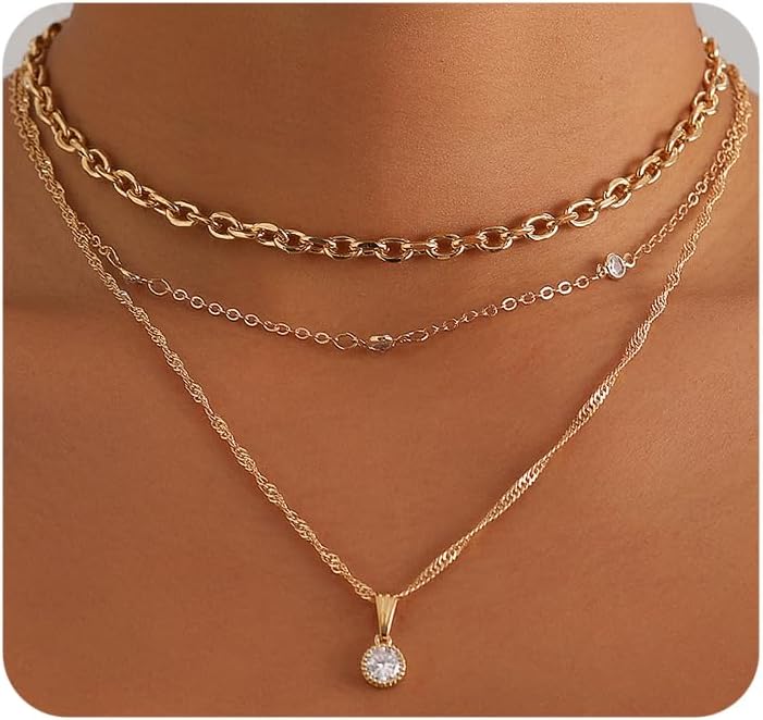 Chunky gold choker necklace with snake chain design, trendy statement piece — view 2