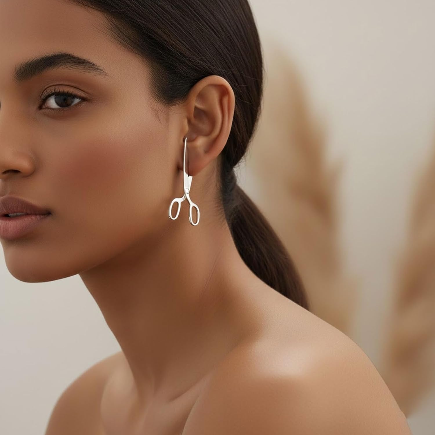 Bold gothic stud earrings in multicolor — unique statement jewelry for parties — view 2