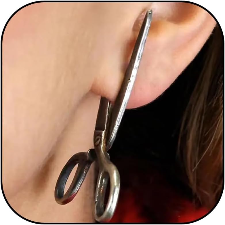 Bold gothic stud earrings in multicolor — unique statement jewelry for parties — view 5