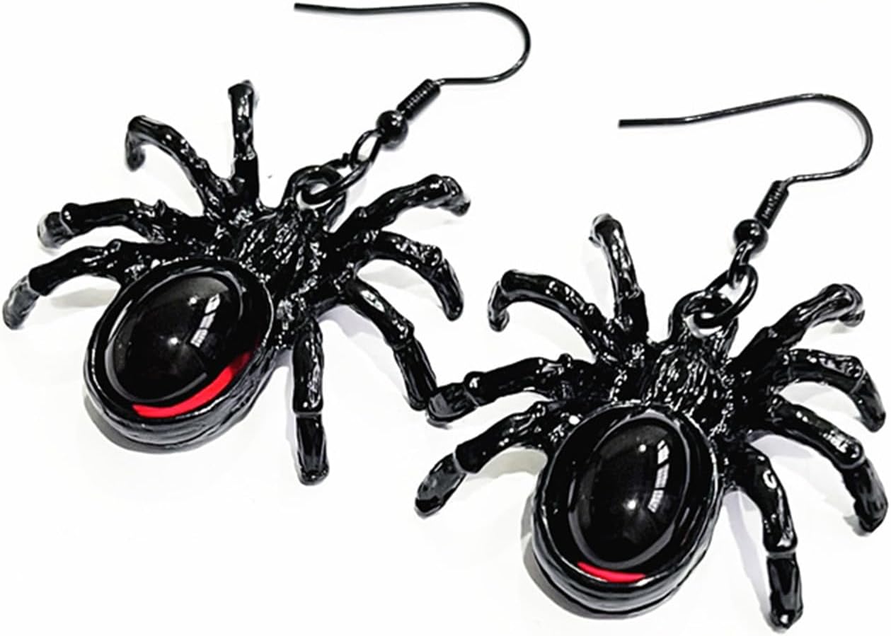 Bold gothic stud earrings in multicolor — unique statement jewelry for parties — view 1