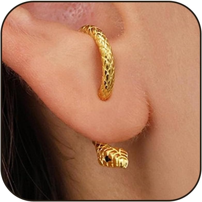 Bold gothic stud earrings in multicolor — unique statement jewelry for parties — view 4