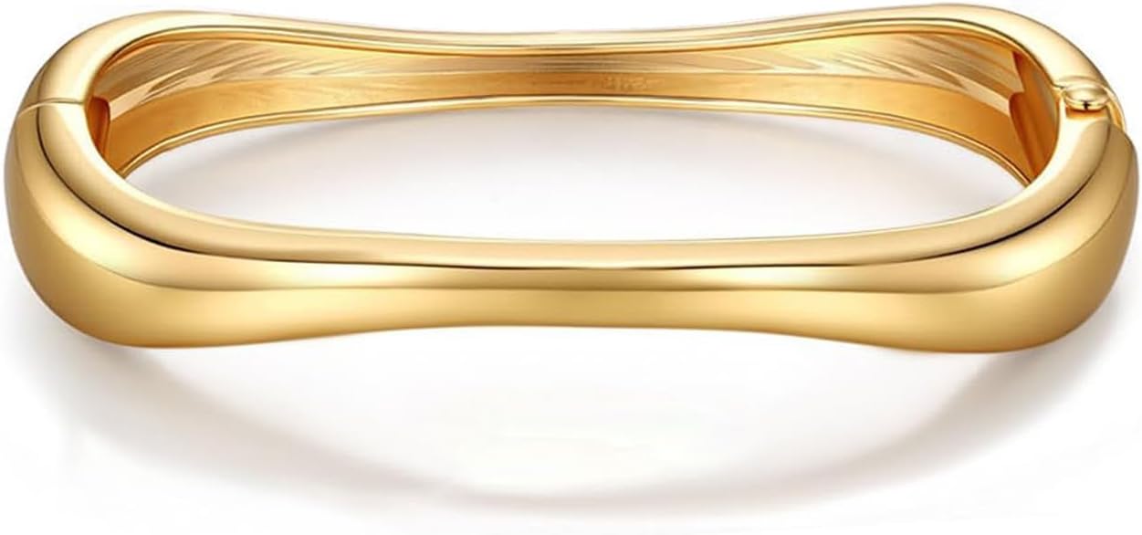 dainty gold-plated bangle bracelet — lightweight everyday wear — view 3