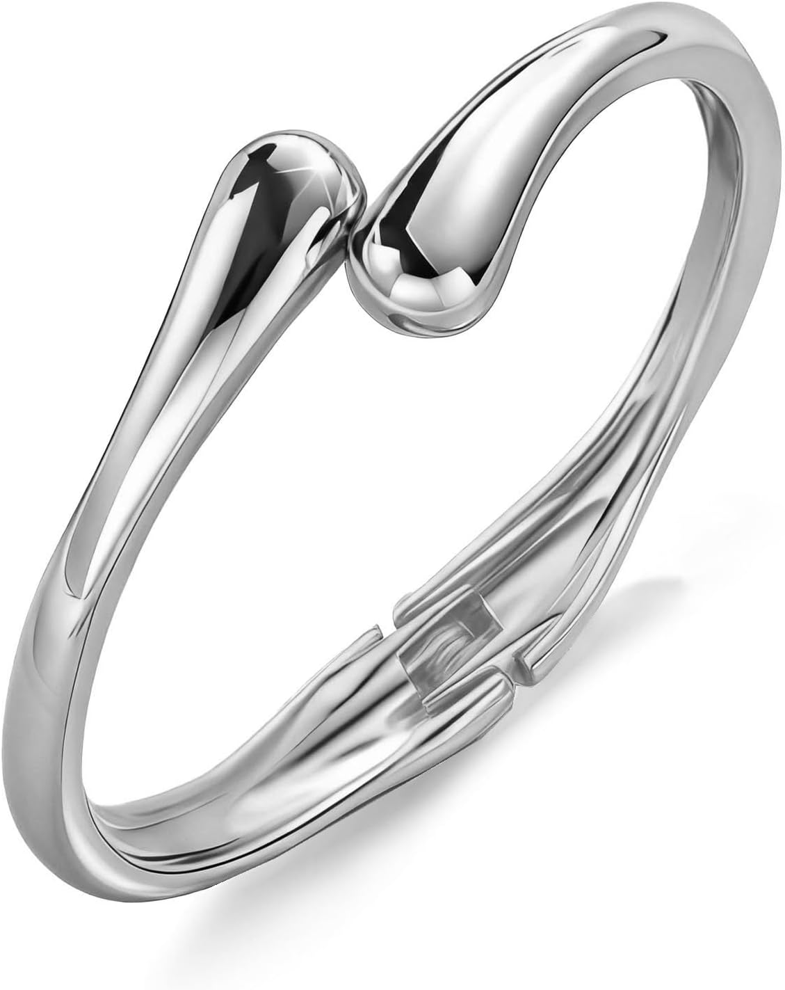 dainty gold-plated bangle bracelet — lightweight everyday wear — view 2