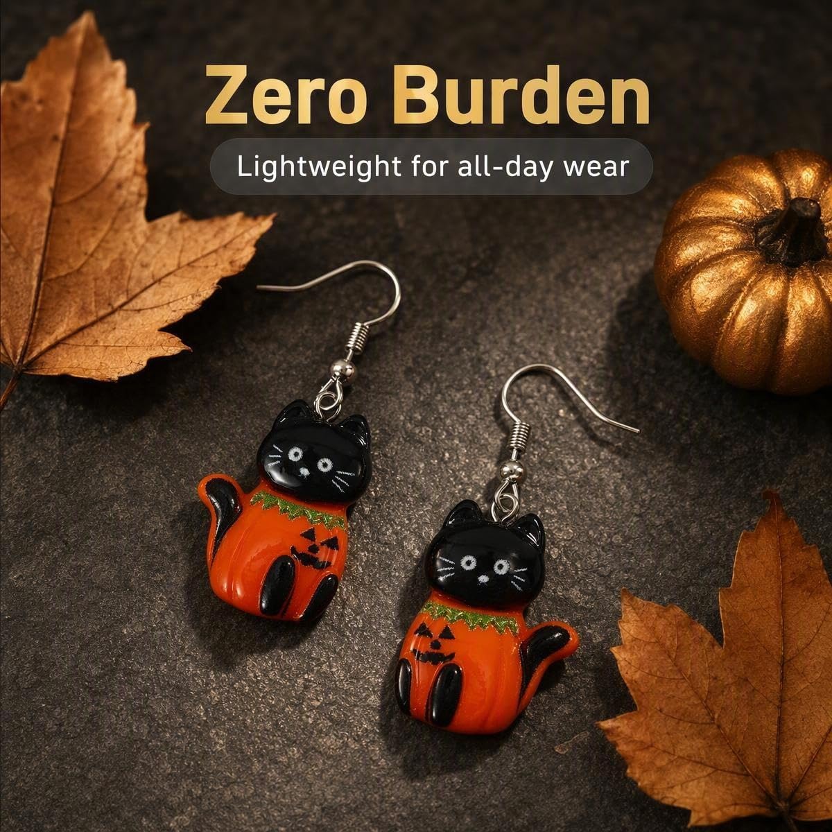 Skull skeleton dangle earrings in multi-color — bold Halloween party style — view 3