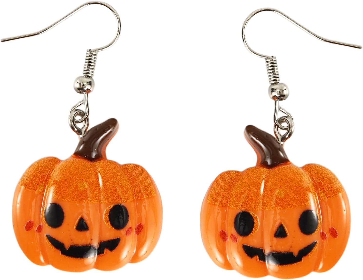 Skull skeleton dangle earrings in multi-color — bold Halloween party style — view 4